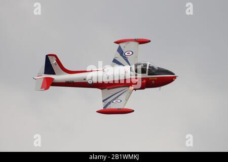 G-BVEZ, früher XM479 in der Royal Air Force und jetzt ein privates BAC Jet Provost T3A, das 2013 bei East Fortune gezeigt wurde. Stockfoto