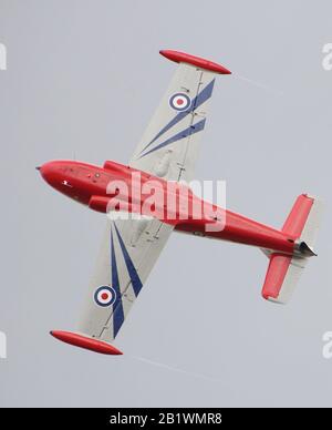 G-BVEZ, früher XM479 in der Royal Air Force und jetzt ein privates BAC Jet Provost T3A, das 2013 bei East Fortune gezeigt wurde. Stockfoto