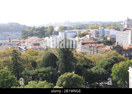 Panoramablick auf die Skyline der Stadt vom Clerigos Turm, Clerigos Kirche, Porto, PORTUGAL, PETER GRANT Stockfoto