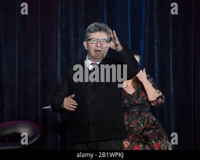 Sitzung zur Reform der französischen Renten durch den politischen Teil Frankreichs Insoumise Stockfoto