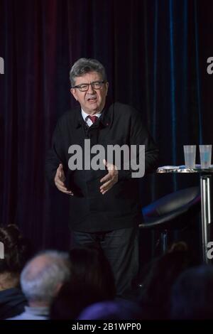 Sitzung zur Reform der französischen Renten durch den politischen Teil Frankreichs Insoumise Stockfoto