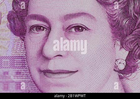 Das neue Polymer £20 wurde am 20. Februar 2020 in Großbritannien veröffentlicht Stockfoto