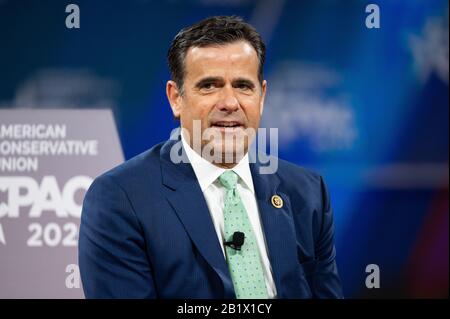 Oxon Hill, USA, 27. Februar 2020. Februar 2020 - Oxon Hill, MD, Vereinigte Staaten: US-Vertreter John Ratcliffe (R-TX) spricht auf der Conservative Political Action Conference (CPAC). (Foto von Michael Brochstein/Sipa USA) Credit: SIPA USA/Alamy Live News Stockfoto