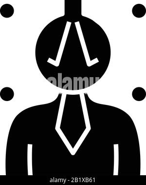 Komplizierte Aufgaben schwarzes Symbol, Konzeptabbildung, Vektor-Flachsymbol, Glyph-Zeichen. Stock Vektor