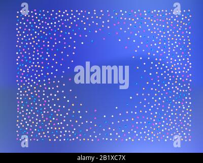 Konfetti neuen künstlerischen Hintergrund. Ein Konfetti mit neuen Hintergründen. Farbige Mesh-Kugeln digital. Stock Vektor