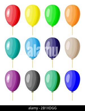 Farbballon eingestellt. Stock Vektor