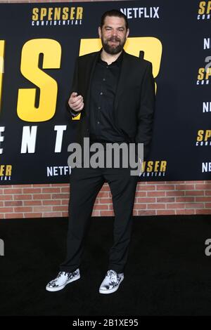 Westwood, Ca. Februar 2020. Kip Weeks, Netflix Premiere Spenser Confidential am 27. Februar 2020 im Regency Village Theatre in Westwood California. Kredit: Faye Sadou/Media Punch/Alamy Live News Stockfoto