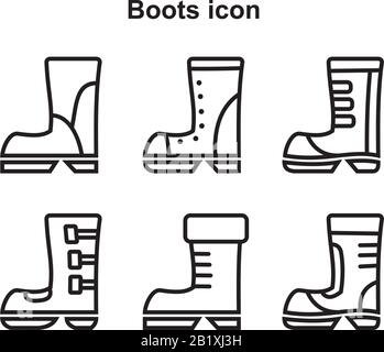 Startsymbol-Vorlage schwarz kann bearbeitet werden. Boots Symbol Symbol Flat Vector Illustration für Grafik- und Webdesign. Stock Vektor