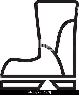 Startsymbol-Vorlage schwarz kann bearbeitet werden. Boots Symbol Symbol Flat Vector Illustration für Grafik- und Webdesign. Stock Vektor
