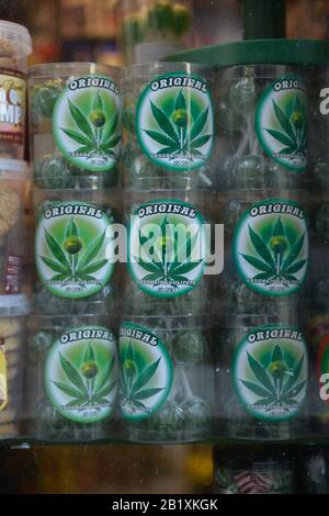 Cannabis Lollipops, Amsterdam, Niederlande Stockfoto