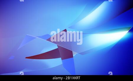 Abstrakte bunte Corporate Waves 3D-Rendering auf bkue-Hintergrund. Stockfoto