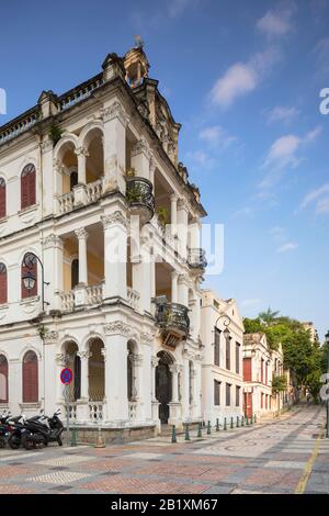 Chui Lok Chi Mansion auf der Rua de Joao de Almeida, Macau, China Stockfoto