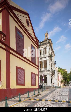 Chui Lok Chi Mansion auf der Rua de Joao de Almeida, Macau, China Stockfoto