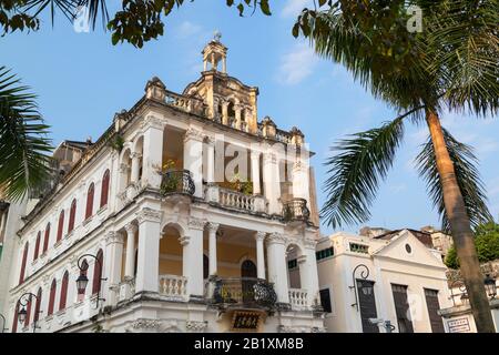 Chui Lok Chi Mansion auf der Rua de Joao de Almeida, Macau, China Stockfoto