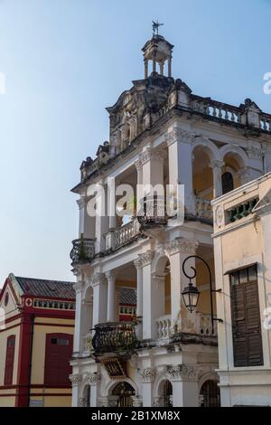 Chui Lok Chi Mansion auf der Rua de Joao de Almeida, Macau, China Stockfoto