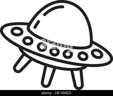 UFO Flying Raumschiff Icon template schwarz Farbe editierbar. UFO Flying Raumschiff Icon Symbol Flat Vector Illustration für Grafik- und Webdesign. Stock Vektor