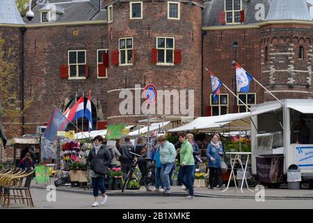 De Waag, Nieuwmarkt, Amsterdam, Niederlande Stockfoto