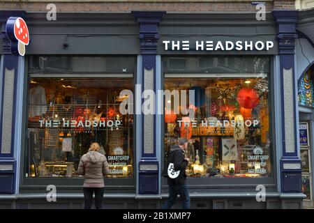 'The Headshop', Kloveniersburgwal, Amsterdam, Niederlande Stockfoto