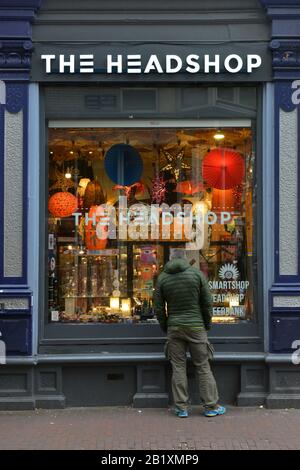 'The Headshop', Kloveniersburgwal, Amsterdam, Niederlande Stockfoto