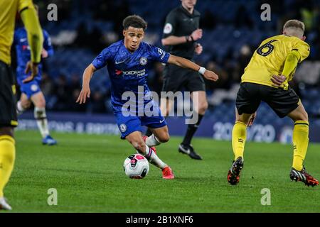 Während des 6. Runden Spiels des FA Youth Cup zwischen Chelsea U18s und Millwall U18s an der Stamford Bridge London, England am 27. Februar 2020. Foto von Tom S. Stockfoto