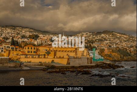 Stadtpanorama, Altstadt, Funchal, Madeira, Portugal Stockfoto