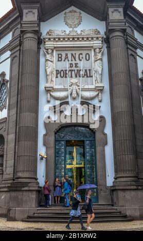 Banco de Portugal, Av. Arriaga, Altstadt, Funchal, Madeira, Portugal Stockfoto