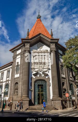 Banco de Portugal, Av. Arriaga, Altstadt, Funchal, Madeira, Portugal Stockfoto