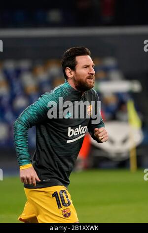 Neapel, Italien. Februar 2020. Napoli, Italien, 25. Februar 2020, Lionel Messi während - Credit: LM/Marco Iorio Credit: Marco Iorio/LPS/ZUMA Wire/Alamy Live News Stockfoto