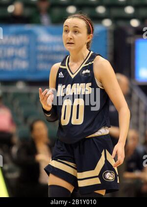 Februar 2020 - UC Davis Aggies Guard Mackenzie Trpcic (00) während eines Spiels zwischen der UC Davis Aggies und den Hawaii Rainbow Wahine im Stan Sheriff Center in Honolulu, HI - Michael Sullivan/CSM Stockfoto