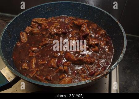 Truthahn-Oberschenkel-Curry Stockfoto