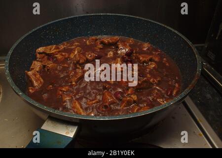 Truthahn-Oberschenkel-Curry Stockfoto