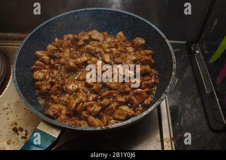 Truthahn-Oberschenkel-Curry Stockfoto