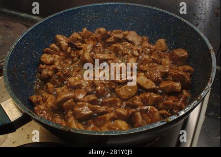 Truthahn-Oberschenkel-Curry Stockfoto