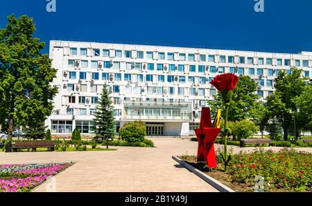 Regierungsgebäude auf Dem Ruhmplatz in Samara, Russland Stockfoto