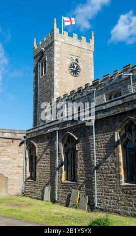 St. Oswald's Church in Askrigg, Wensleydale Stockfoto