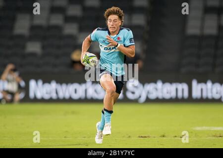 Sydney, Australien. Februar 2020. Mark Nawaqanitawase von Waratahs Angriffen während des Super-Rugby-Spiels zwischen NSW Waratahs und Emirates Lions im Bankwest Stadium, Sydney, Australien am 28. Februar 2020. Foto von Peter Dovgan. Nur redaktionelle Nutzung, Lizenz für kommerzielle Nutzung erforderlich. Keine Verwendung bei Wetten, Spielen oder einer einzelnen Club-/Liga-/Spielerpublikationen. Kredit: UK Sports Pics Ltd/Alamy Live News Stockfoto