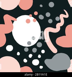 Pastellrosa und graues Pinselmuster - modernes, nahtloses Design für den Druck Stock Vektor