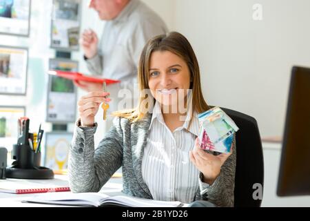 Bauhypothekengrundstück und Immobilienkonzept Stockfoto