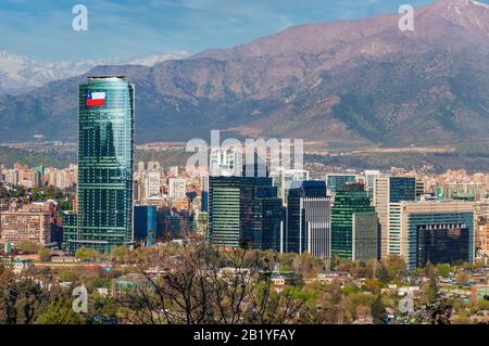 Skyline von Santiago de Chile Stockfoto