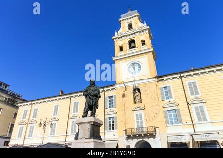 Italien, Emilia Romagna, Parma, Garibaldi Platz, Palazzo del Governatore Stockfoto