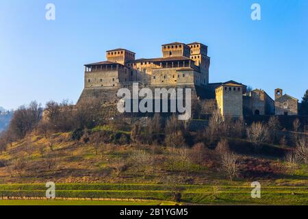 Italien, Emilia Romagna, Torrechiara Burg Stockfoto