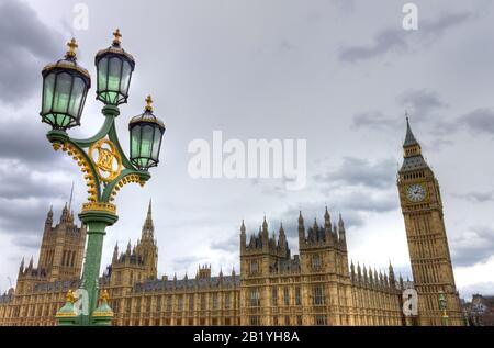 Großbritannien, England, London, The Big Ben von der Westminster Bridge aus gesehen Stockfoto