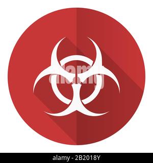Biohazard Flat Design Vector Icon, Virus-Konzept-Abbildung Stock Vektor