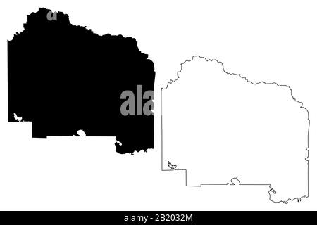 Alachua County, Florida (US-Bundesstaat, Vereinigte Staaten von Amerika, USA, USA, USA) Karte Vektor Illustration, Scribble Sketch Alachua Karte Stock Vektor