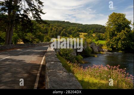 Der River Dee in Mid Wales, ein paar mies flussabwärts von Bala Stockfoto