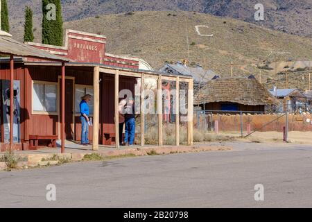 Antiquitätengeschäft in Chloride, Arizona, 86431, USA. Die älteste kontinuierlich bewohnte Bergbaustadt der Vereinigten Staaten, Stockfoto