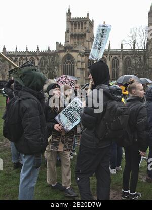 Die Veranstaltung "Youth Strike 4 Climate Bristol" auf College Green, Bristol, bei der Greta Thunberg und Mya-Rose Craig sprachen Stockfoto