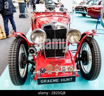 Ein MG J2 Midget auf Der Classic Car Show London 2020 Stockfoto