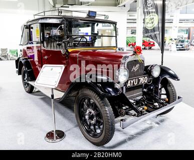 1934 Austin Low Loader Taxi Kabine Die Classic Car Show London 2020 Stockfoto