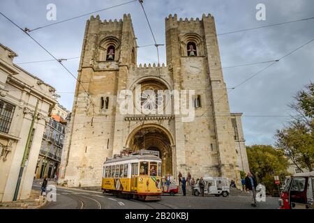 Kathedale'Catedral Se Patriarcal', Largo da Se, Lissabon, Portugal Stockfoto